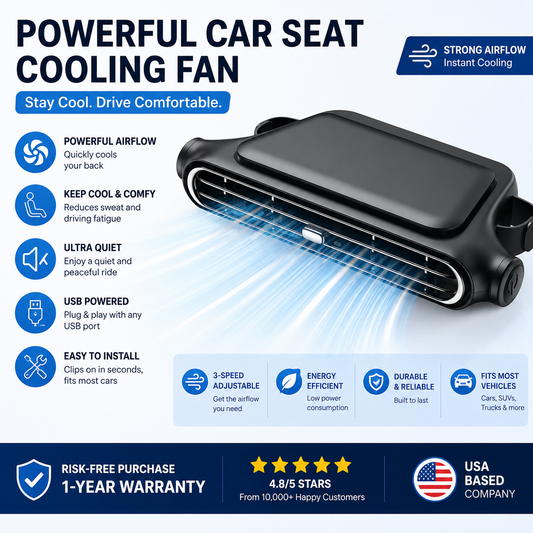 Seat Fan for Hot Days – Cool Air Exactly Where You Need It