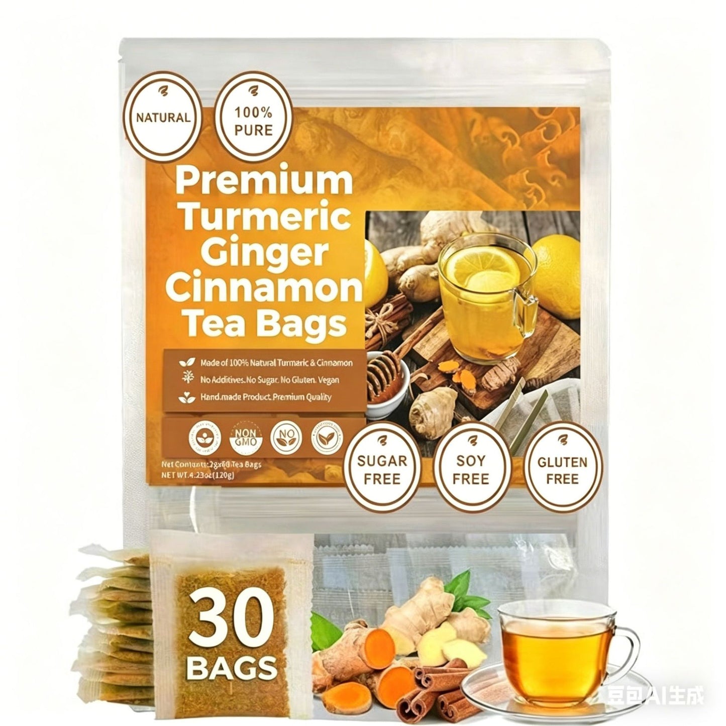 Premium Turmeric Cinnamon Tea – 100% Natural
