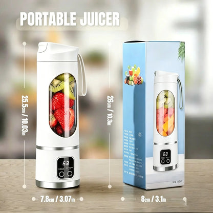 Portable 15.22 Oz USB Rechargeable Personal Blender with LED Display