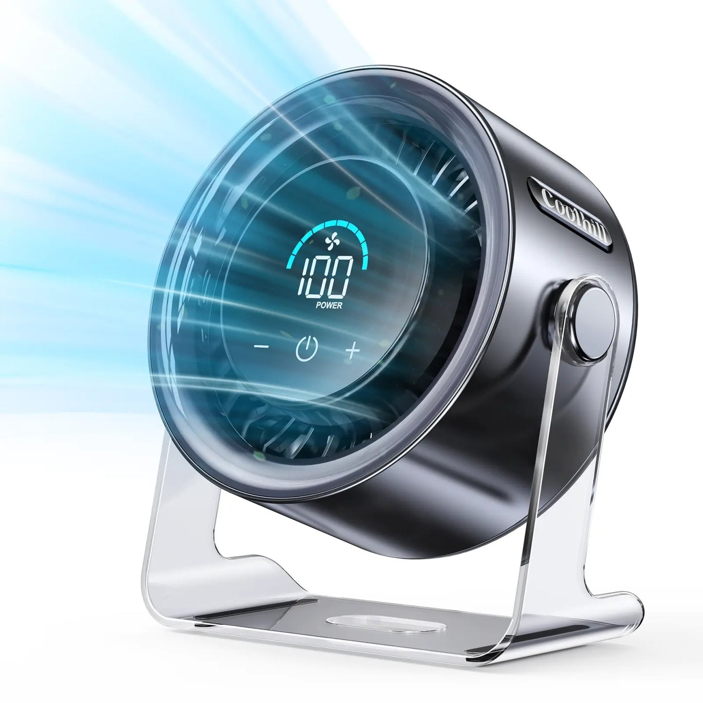 Coolhill Desktop Fan Turbo Table Fan Travel Vacation Essentials for Office 100-Speed
