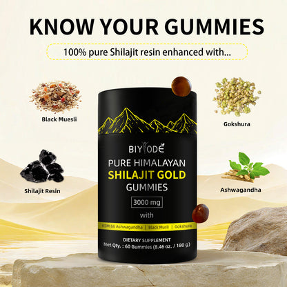 100% Pure Himalayan Shilajit Gummies 60 Gummy