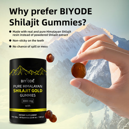 100% Pure Himalayan Shilajit Gummies 60 Gummy