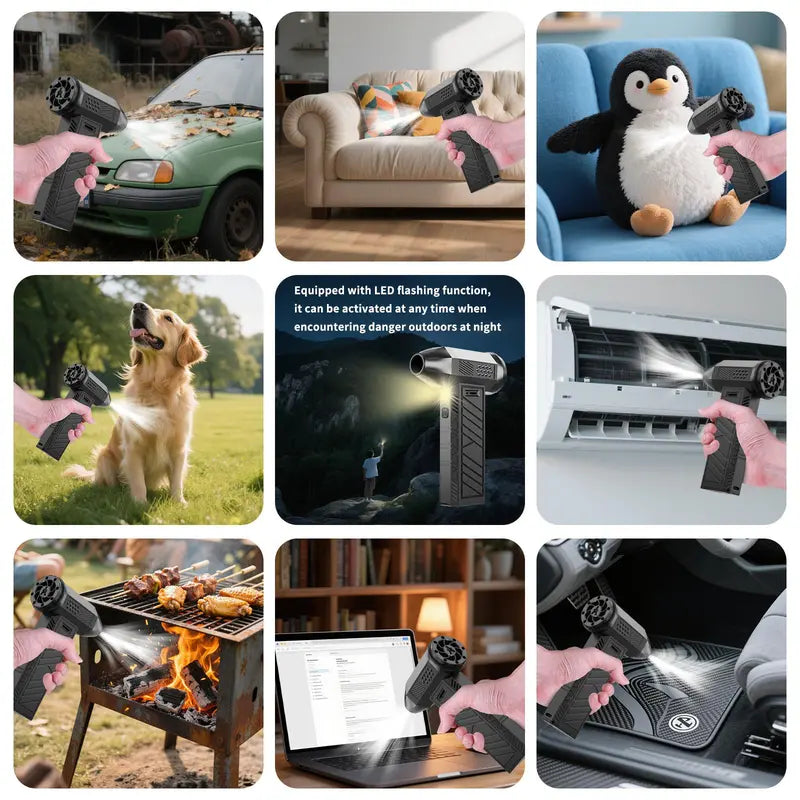 Electric Air Compressor Dust Blower, Portable Air Blaster for Car, Computer
