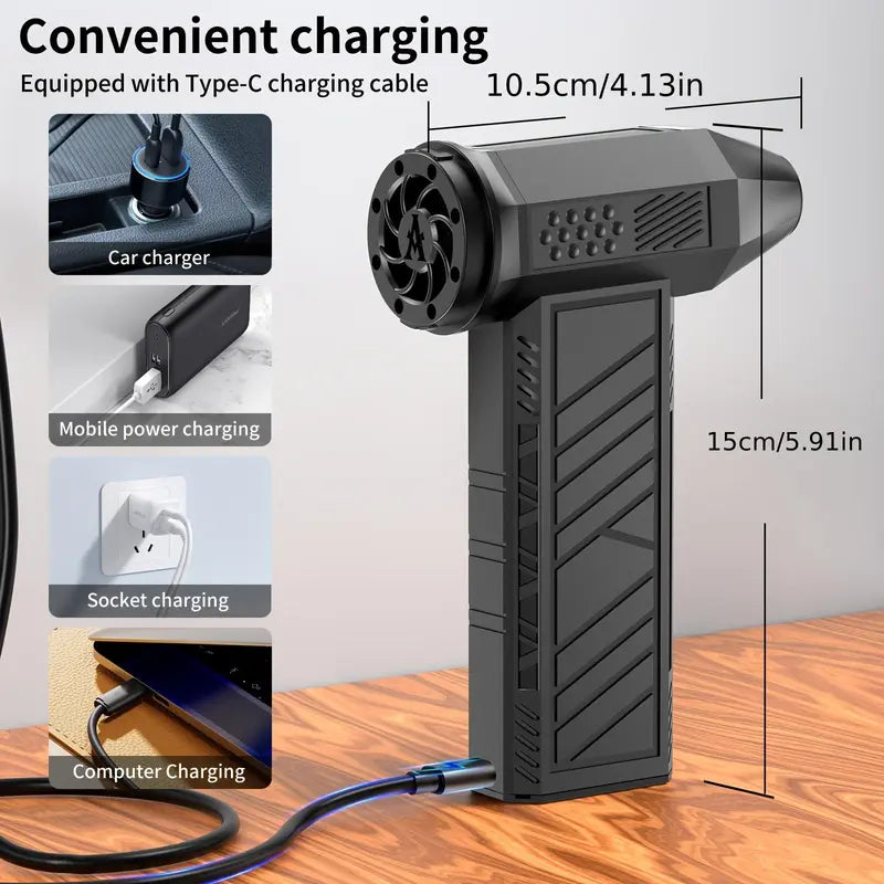 Electric Air Compressor Dust Blower, Portable Air Blaster for Car, Computer