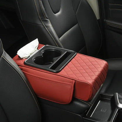 Elite-Car Center Console Armrest Pad, Multifunctional 4 in 1 Pad for Car Armrest Box