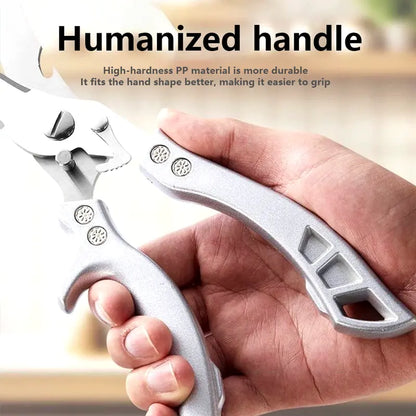Professional Heavy-Duty Kitchen Shears with Slip Handle & Safety Lock