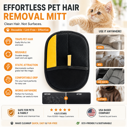 Reusable Pet Hair Remover Glove – Rinse & Repeat