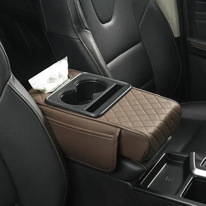 Elite-Car Center Console Armrest Pad, Multifunctional 4 in 1 Pad for Car Armrest Box