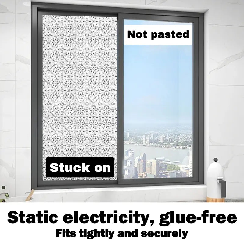 Window Privacy Film, Static Cling Removable Window Tint