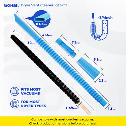 Dryer Vent Cleaner Kit 2 Pieces Vacuum Hose Attachment
