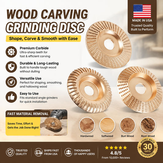 Wood Carving Disc Set for Angle Grinder 3Pcs SummerVibes
