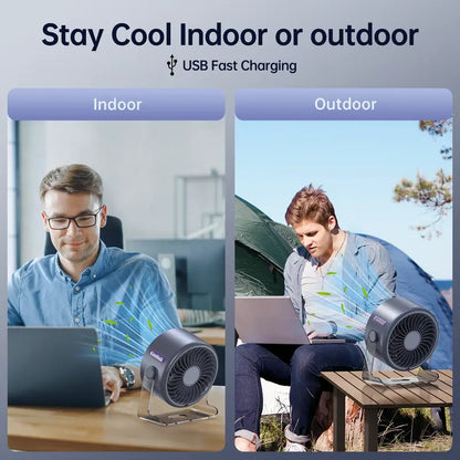Coolhill Desktop Fan Turbo Table Fan Travel Vacation Essentials for Office 100-Speed