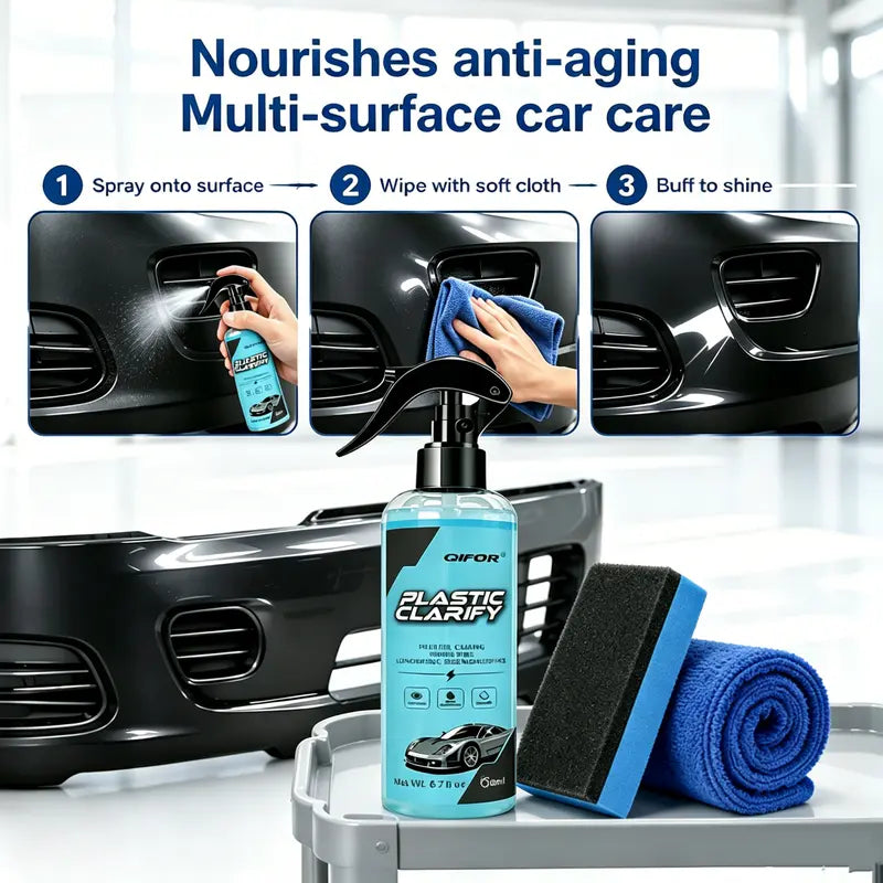 Car Plastic Restorer, Quick Polish for Color Restoration
