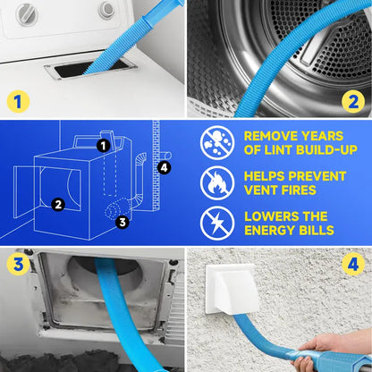 Dryer Vent Cleaner Kit 2 Pieces Vacuum Hose Attachment