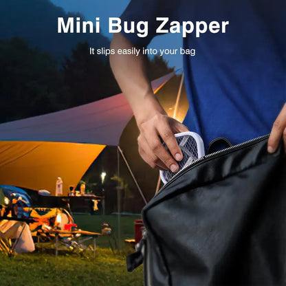 1/2 PCS USB Mini Mosquito Swatter, 2-in-1 Portable Bug Killer Bat with UV-A Light Protector