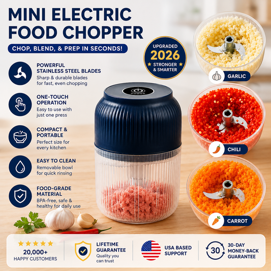 Electric Food Processor Vegetable Chopper