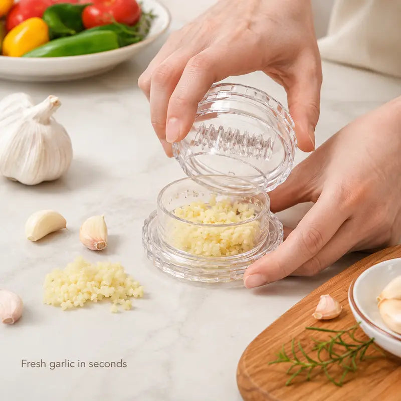 Manual Garlic Twister & Mincer, Compact Garlic Grinder for Garlic
