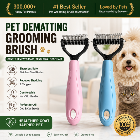 Pet DeMatting Comb – Gently Detangle in One Pull