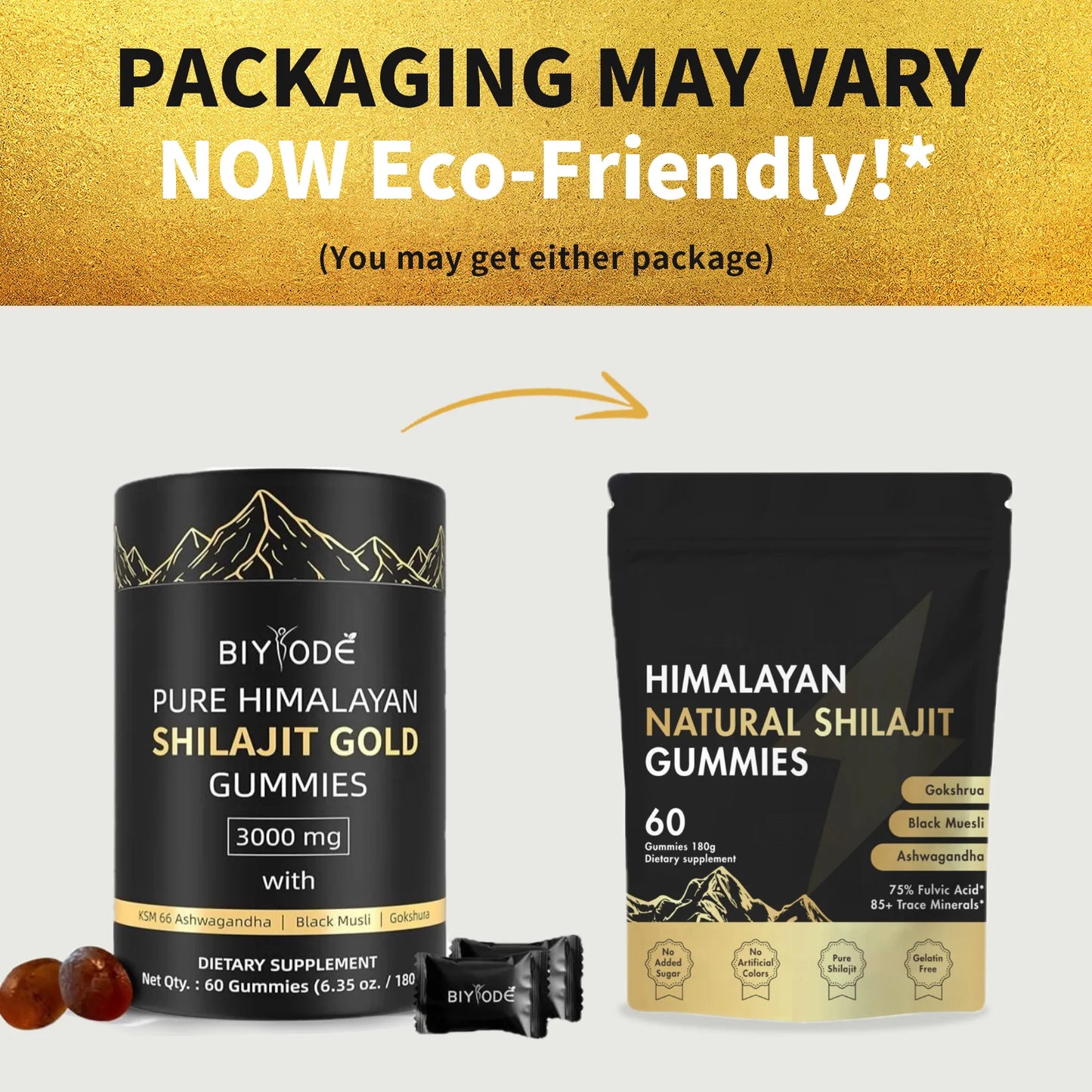 100% Pure Himalayan Shilajit Gummies 60 Gummy