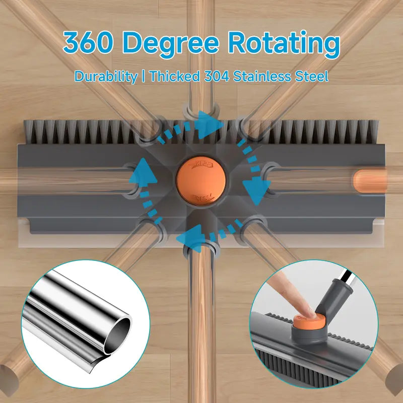 Heavy Duty 3-in-1 Rotatable Long Handle Floor Scrub Brush
