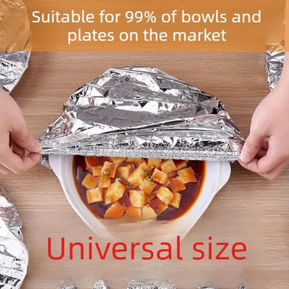 Home dining table & food container aluminum foil heat-retaining cover