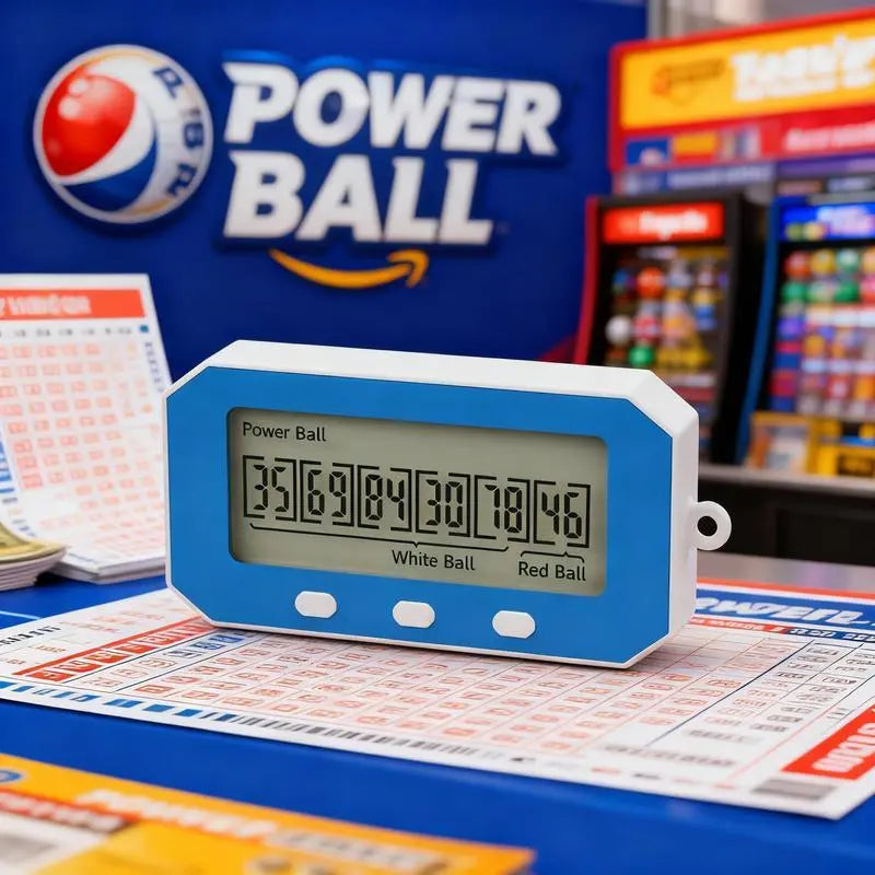 AI Lottery Number Picker Machine – Electric Lottery Ball Machine with Random Number Generator for Mega Millions